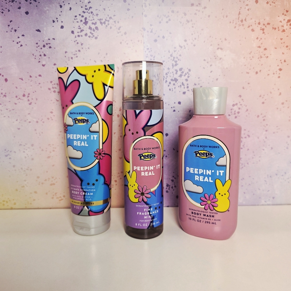 Bath and Body Works x Peeps 2026 Easter Collection Peepin' It Real Body Care